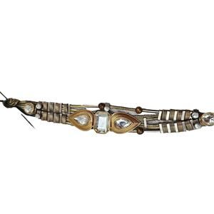 Gutos Germany Vintage 70's Belt Gems Decorative Leather Size Small See Photos